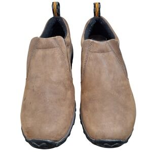 Merrell Jungle Moc Nubuck Brown Slip On Shoes Mens Size 10 Loafer Style